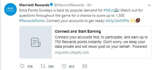 看超级碗也能赚取酒店经费——万豪社交活动赠送积分活动又回来了！