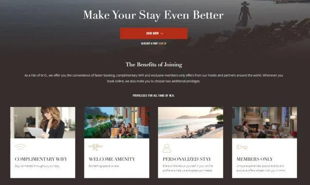 免费享受会员待遇 - 文华东方酒店集团推出常旅客项目Fans of M.O.