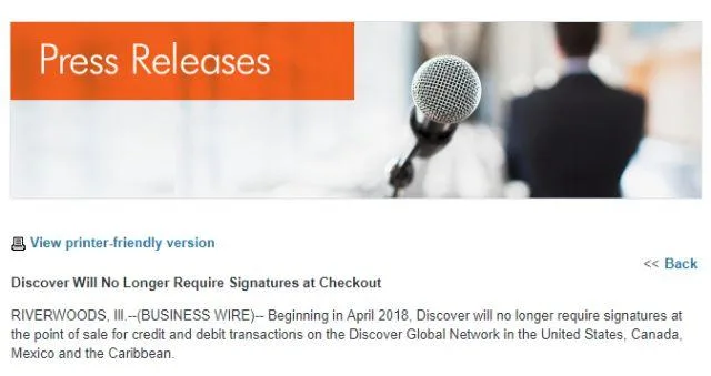 在美国刷卡消费再也不需要签名了! 在美国刷卡消费再也不需要签名了!