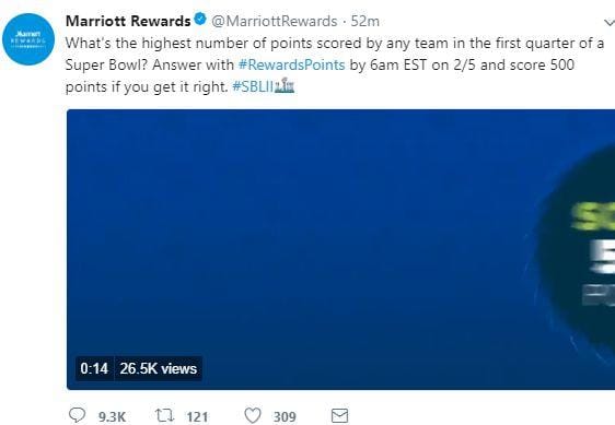 看超级碗也能赚取酒店经费——万豪社交活动赠送积分活动又回来了！