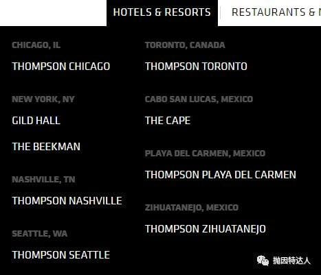 《豪华精品酒店品牌Thompson Hotels现已加入积分兑换大礼包》