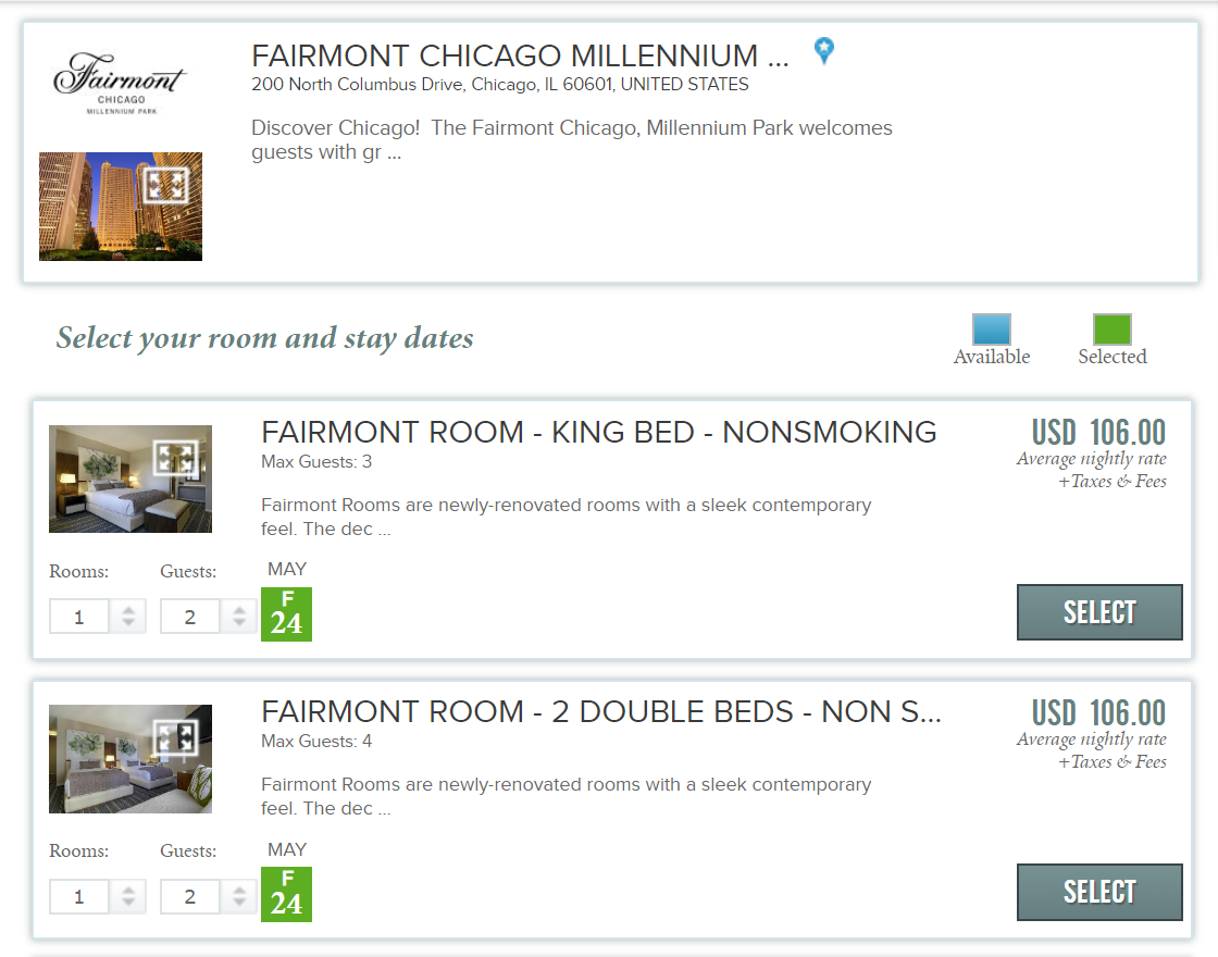 《【Memorial Day】Fairmont Chicago Millennium Park特价小长假豪华房来啦，手慢无》