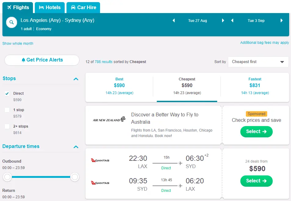 近乎免费的美国 - 澳大利亚机票来了【新增芝加哥 - 墨尔本机票】 5 近乎免费的美国 - 澳大利亚机票来了【新增芝加哥 - 墨尔本机票】