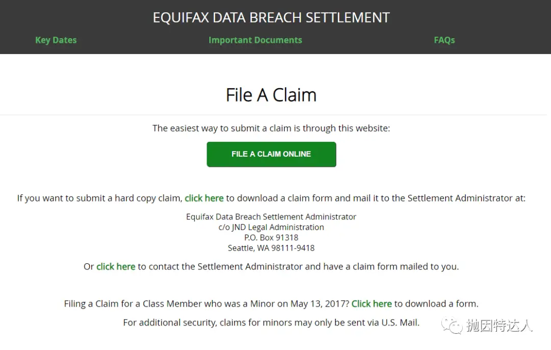 《快来躺着领钱了 - Equifax数据泄露事件受害者可以获得至少125美元的赔偿【动态更新：貌似领不到这么多钱了】》