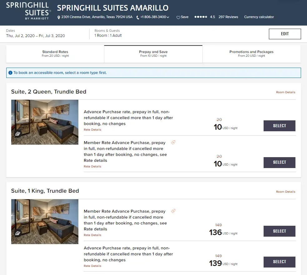 全新万豪美国大车店Bug，10美元一晚上