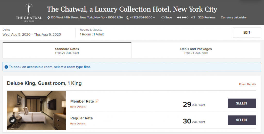 《赶快上车！纽约顶级豪华精选酒店Bug，30美元一晚上！》