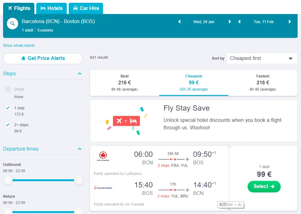 100欧的Bug价欧美越洋机票【更新：波士顿也有】