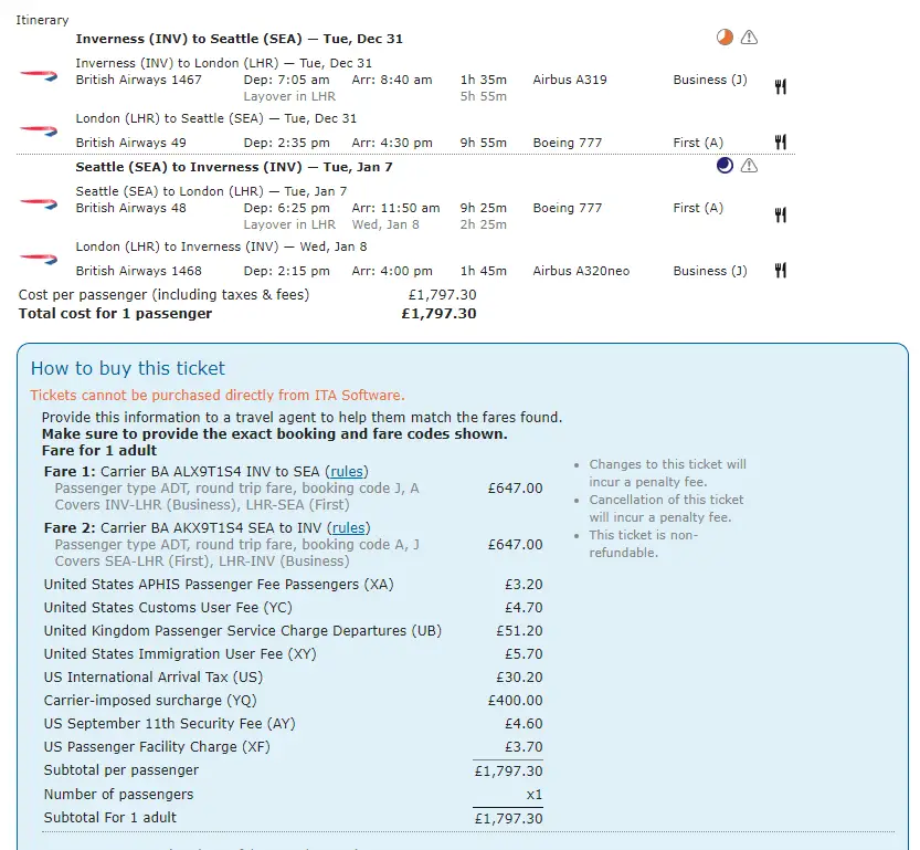 圣诞跨年可选！成本1400美元实际成本的欧美豪华往返头等舱！