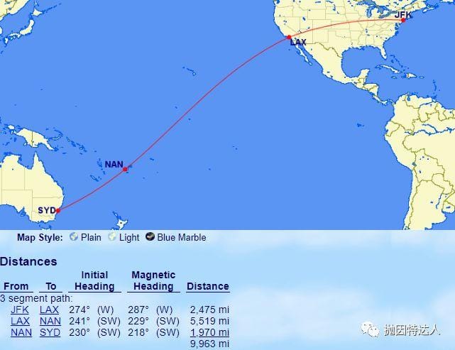 《只要20K里程就可以从美国去南太平洋 / 大洋洲玩耍了哦》