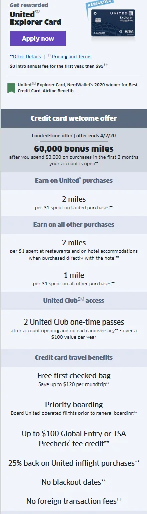 60K点数开卡奖励回来了 - Chase United Explorer信用卡 2 60K点数开卡奖励回来了 - Chase United Explorer信用卡