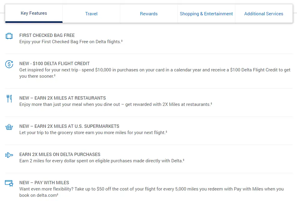 70K达美里程 + 200美元史高开卡奖励 - Amex Gold Delta SkyMiles信用卡