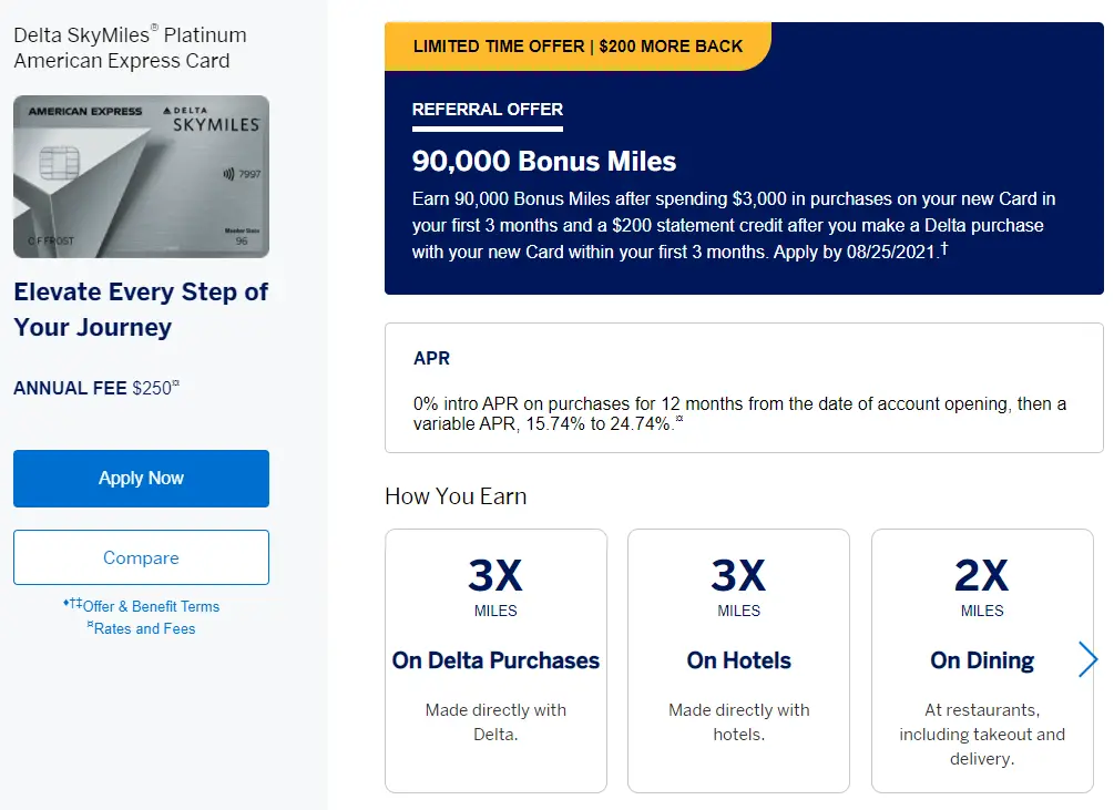 90K达美里程+$200史高奖励 - Amex Platinum Delta SkyMiles信用卡 2 90K达美里程+$200史高奖励 - Amex Platinum Delta SkyMiles信用卡