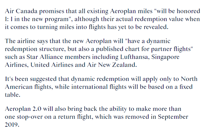 《加航Aeroplan 2.0全新常旅客项目部分细节披露，这将是Aeroplan的升级版吗？》