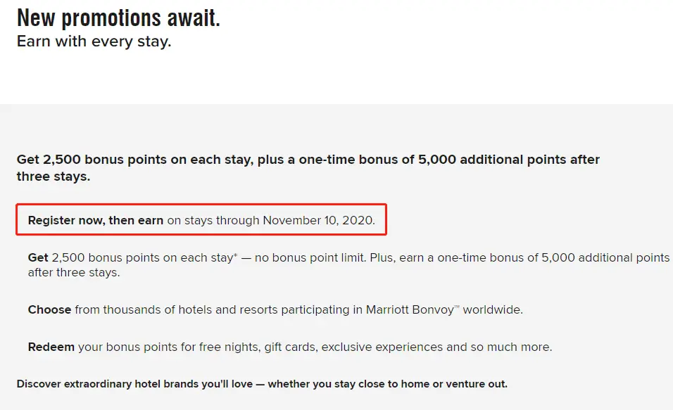 【活动延长到11月10日】难得一次给力的季度促销 - 万豪2020 Q3促销活动来了