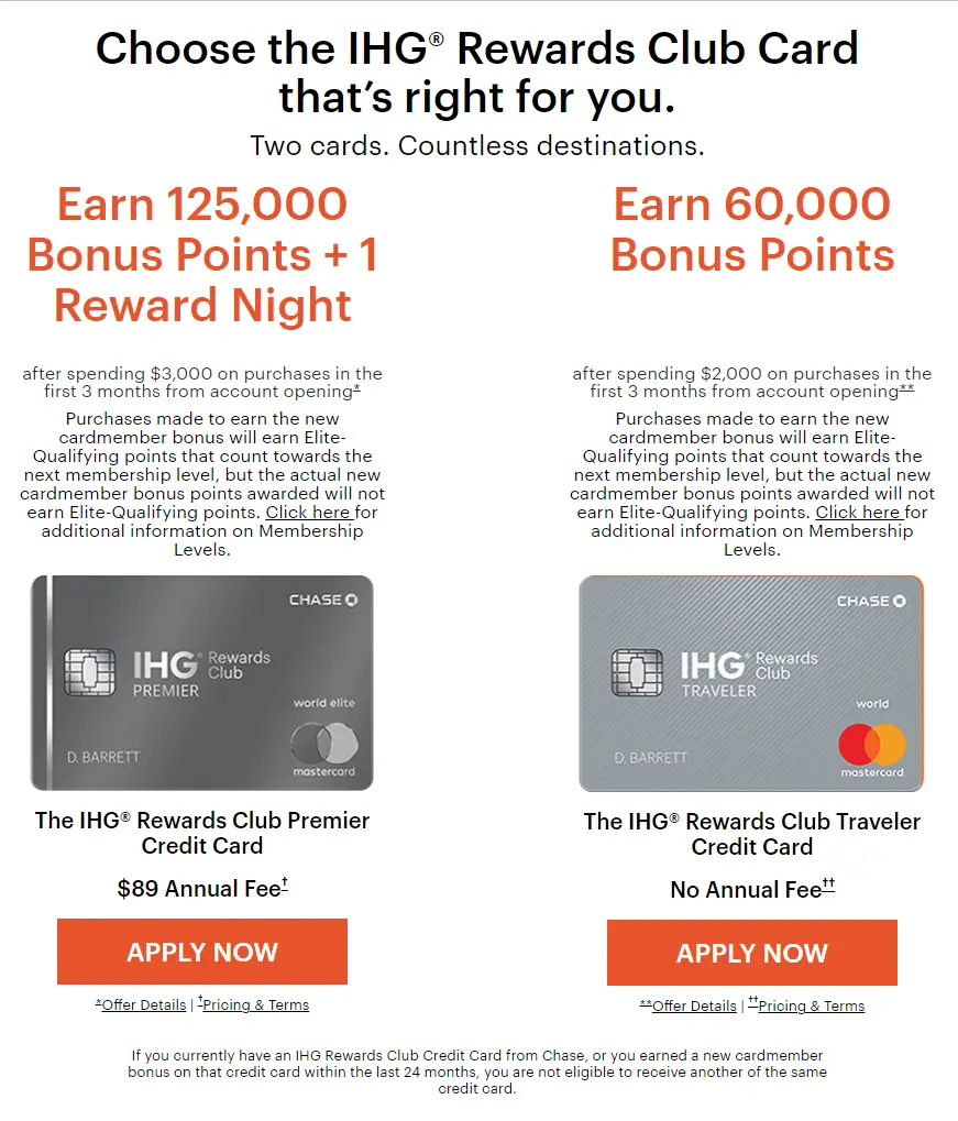《125K点数 + 40K免房券全新史高开卡奖励 - Chase IHG Premier信用卡》