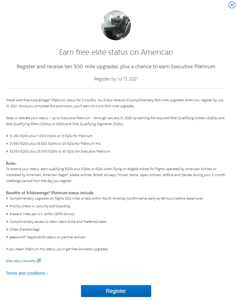 免费成为寰宇一家高级会员 - 美国航空直接给会员赠送精英会籍大礼包 1 免费成为寰宇一家高级会员 - 美国航空直接给会员赠送精英会籍大礼包