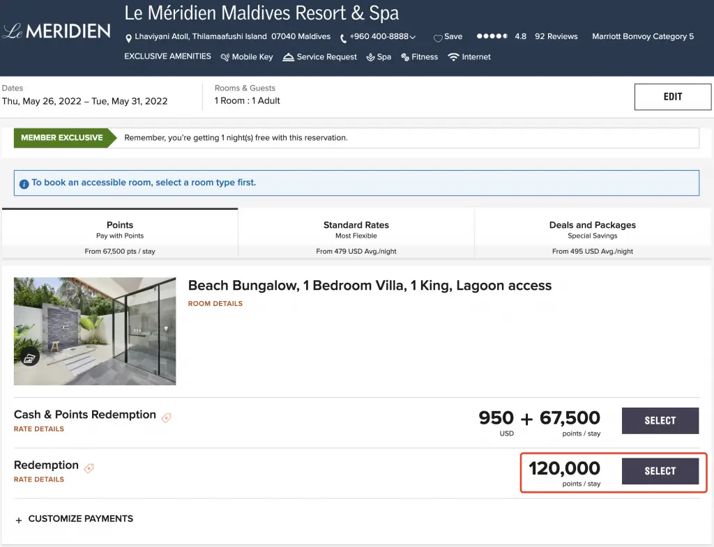 赶快锁房,趁万豪积分大贬值之前拿下顶级水屋酒店(每晚最低24K积分) 3 赶快锁房,趁万豪积分大贬值之前拿下顶级水屋酒店(每晚最低24K积分)