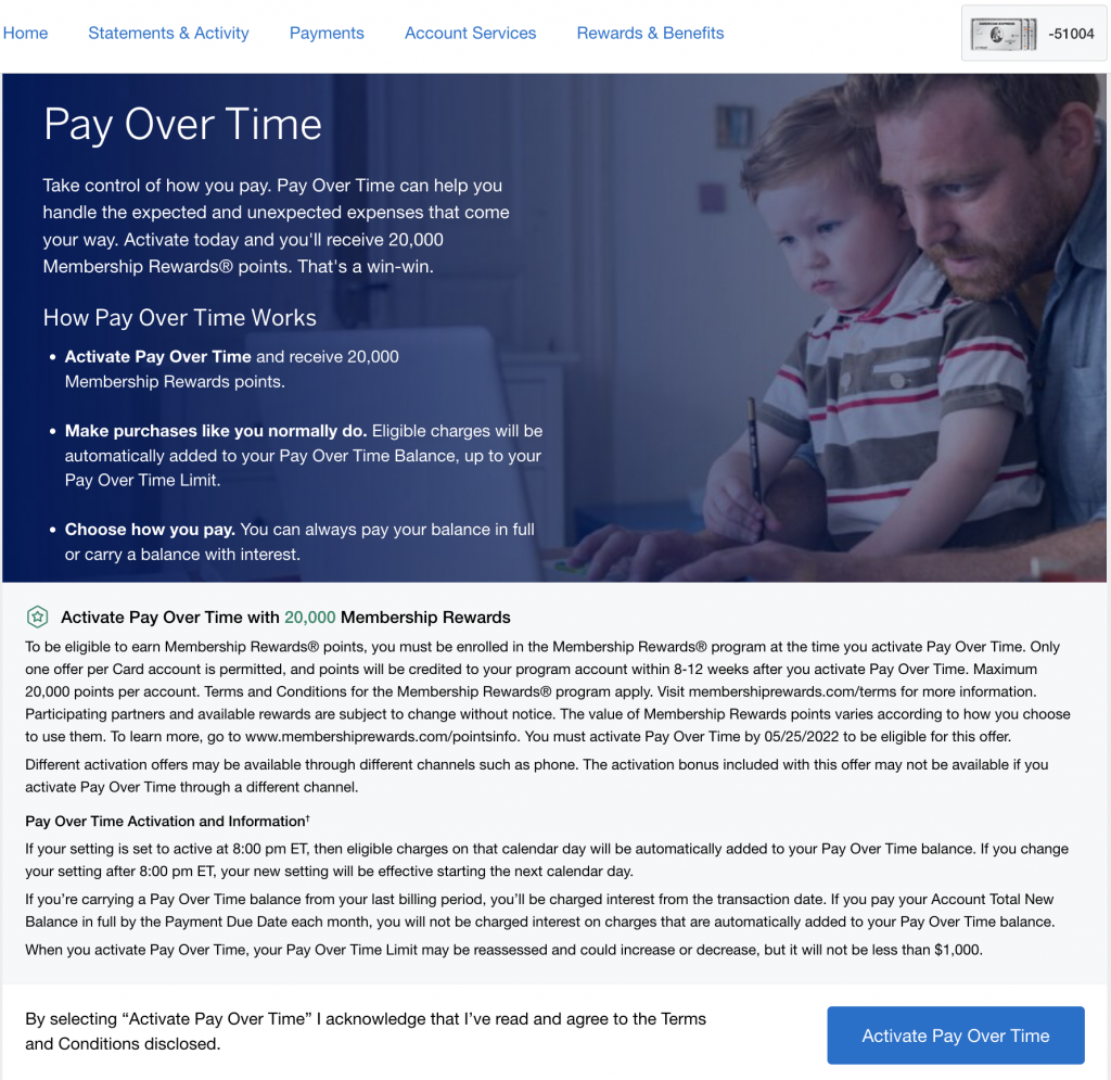 【Amex又送分了】注册即送20000点数奖励 - Amex Pay Over Time活动又回来了