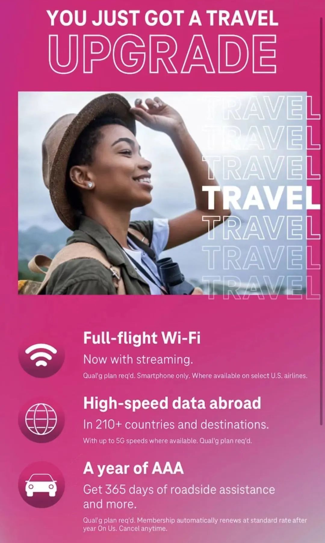 T-Mobile免费送一年AAA会员,速来领取! T-Mobile免费送一年AAA会员,速来领取!
