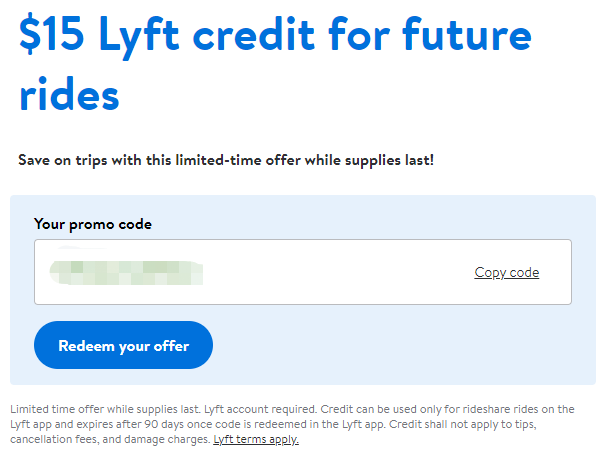 《不要错过，Amex Platinum会员可以免费领取15美元的Lyft Credit》