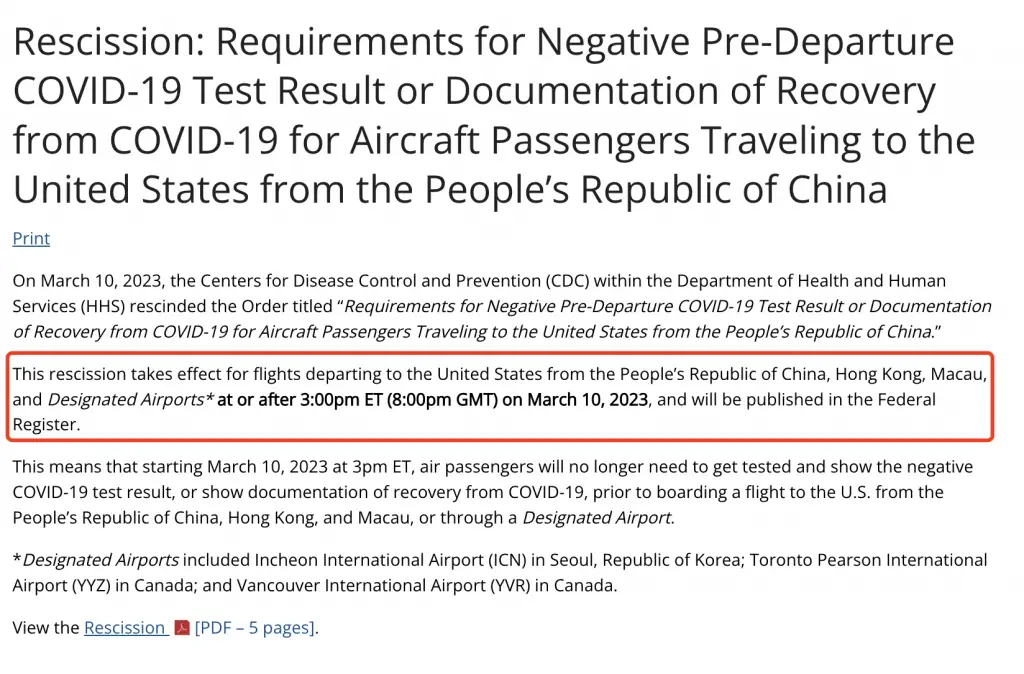 【赴美行前核酸检测已结束】说来就来，自华赴美将要求出行前2天核酸报告检测，全新政策详解