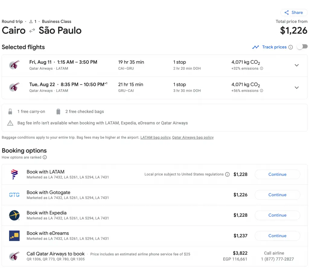 机票Bug:1200美元拿下全球最佳商务舱躺飞南美 1 机票Bug:1200美元拿下全球最佳商务舱躺飞南美