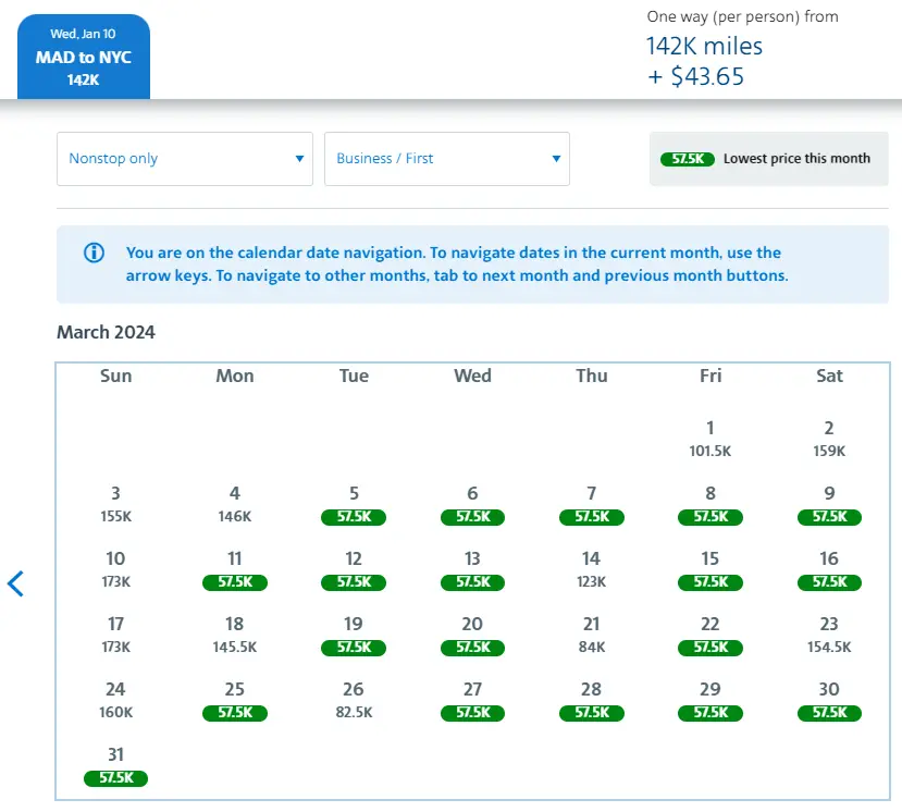 跨大西洋最强商务舱兑换大量放票，仅需34K点数即可躺飞大西洋