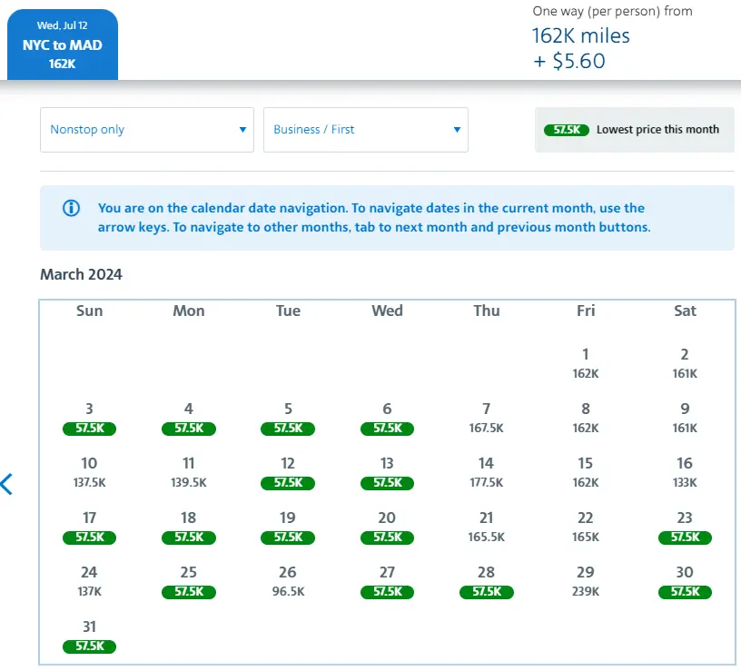 跨大西洋最强商务舱兑换大量放票，仅需34K点数即可躺飞大西洋