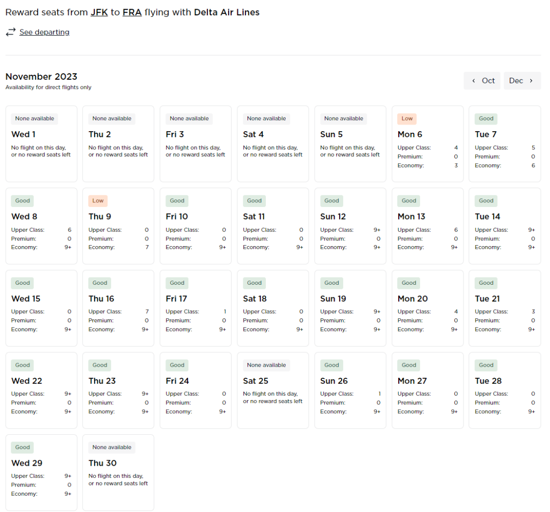 另一大铁公鸡慷慨放票，39K点数即可兑换跨洋商务舱，感恩节、圣诞跨年旺季都有票