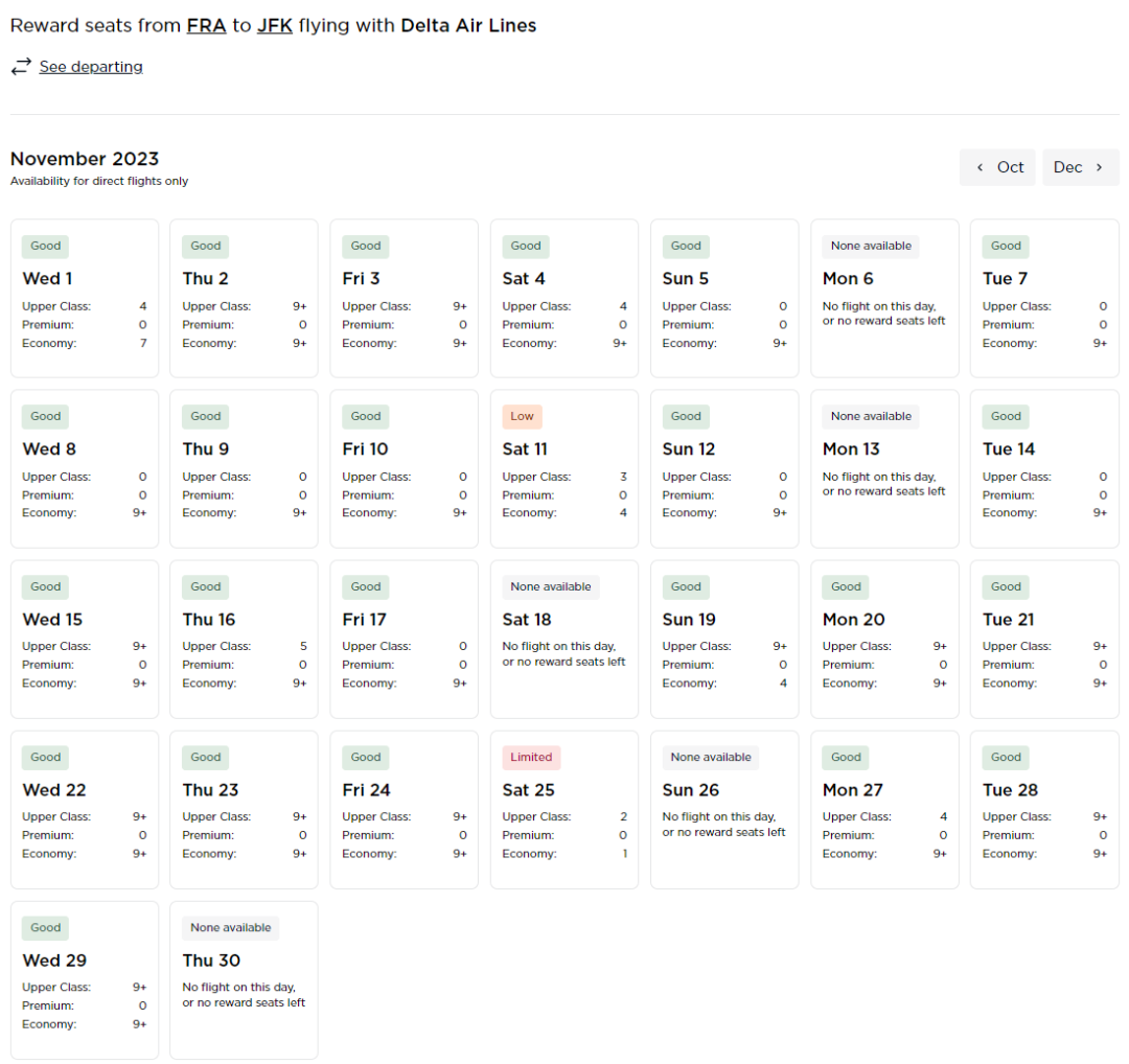 另一大铁公鸡慷慨放票，39K点数即可兑换跨洋商务舱，感恩节、圣诞跨年旺季都有票