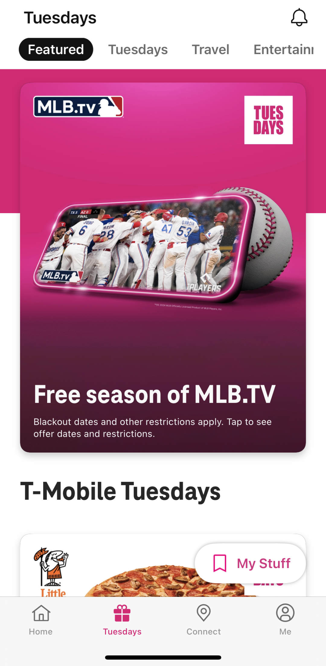 《【4月1日结束】T-Mobile免费送一年MLB.TV会员啦！》