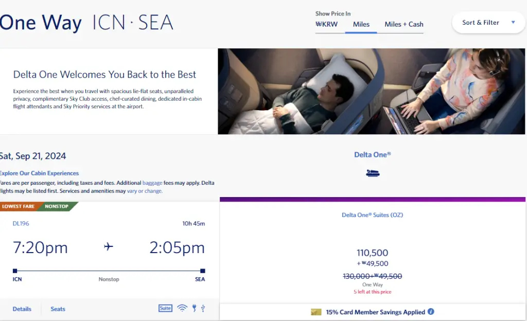 达美航空(DL)首尔线跨太平洋商务舱里程票来了,8-9月黄金时间,免费退改&全美联运 3 达美航空(DL)首尔线跨太平洋商务舱里程票来了,8-9月黄金时间,免费退改&全美联运