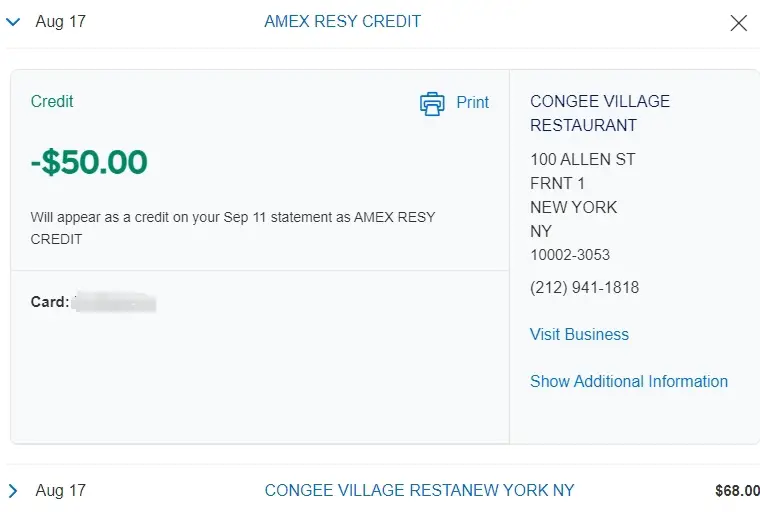 每半年50美元,顺利报销!Amex Gold全新Resy Credit使用实战详解 4 每半年50美元,顺利报销!Amex Gold全新Resy Credit使用实战详解