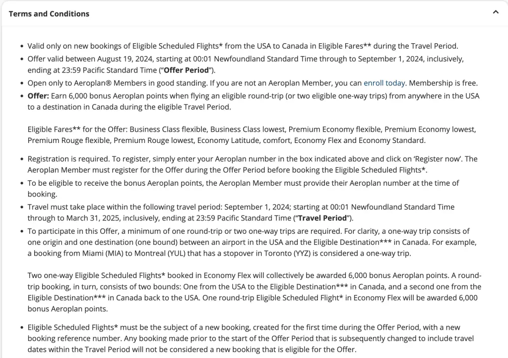 加航2024秋季促销,完成两趟美加飞行即可获得6K里程奖励 3 加航2024秋季促销,完成两趟美加飞行即可获得6K里程奖励