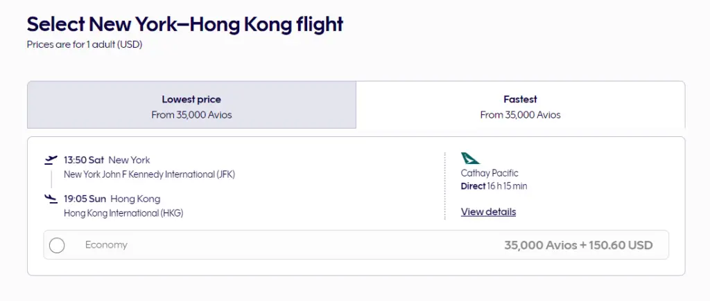 国泰中美直航大放票,58K点数可拿下商务舱,旺季大量时间也有票 4 国泰中美直航大放票,58K点数可拿下商务舱,旺季大量时间也有票