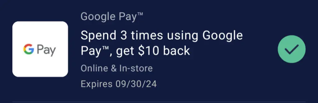 送钱Amex Offer：Google Pay使用三次可获得10美元Statement Credit