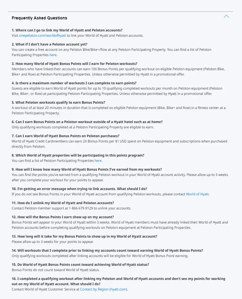 健身还能免费住酒店?!Hyatt和Peloton合作正式上线,一年最多额外获取12K Hyatt积分 3 健身还能免费住酒店?!Hyatt和Peloton合作正式上线