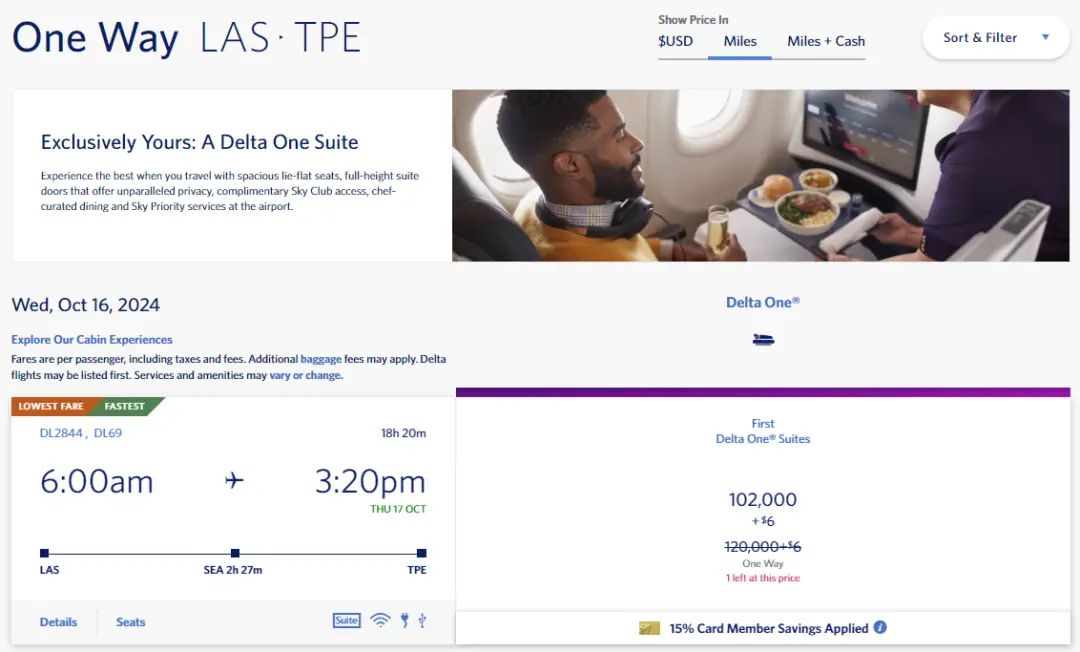 全面开花!达美航空跨太平洋多条路线低价商务舱大放票(覆盖临期、过年、暑假旺季),绝佳兑换机会,不容错过! 5 全面开花!跨太平洋多条路线低价商务舱大放票(覆盖临期、过年、暑假旺季),这家航司的绝佳兑换机会,不容错过!