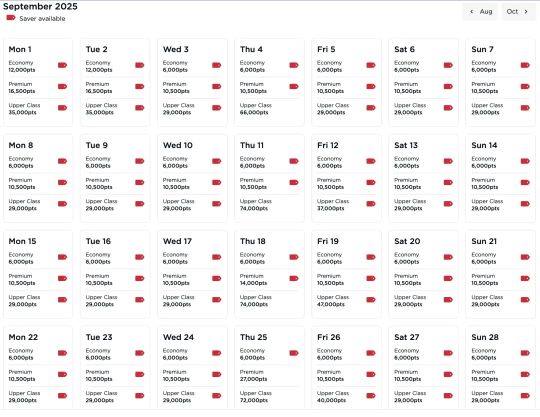 21K点数白菜价锁定跨洋商务舱，众多路线&日期（含旺季）随心选择