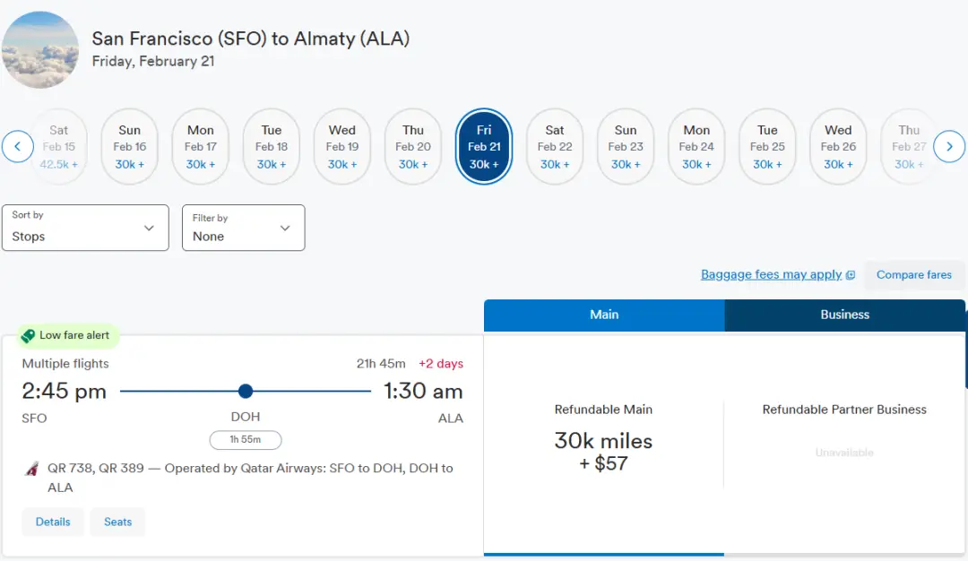 低至10K点数,各种白菜价长途航班,还有一条意想不到的中美低价路线,阿拉斯加航空新一期Explore Global Getaways也有隐藏玩法哦 7 低至10K点数,各种白菜价长途航班,还有一条意想不到的中美低价路线,这个促销活动也有隐藏玩法哦