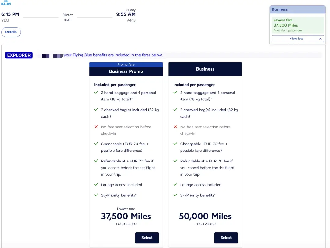 法航荷航新一期Promo Rewards:32K点数兑换跨洋商务舱,东西部都有,双重福利齐上阵 4 32K点数兑换跨洋商务舱,东西部都有,双重福利齐上阵