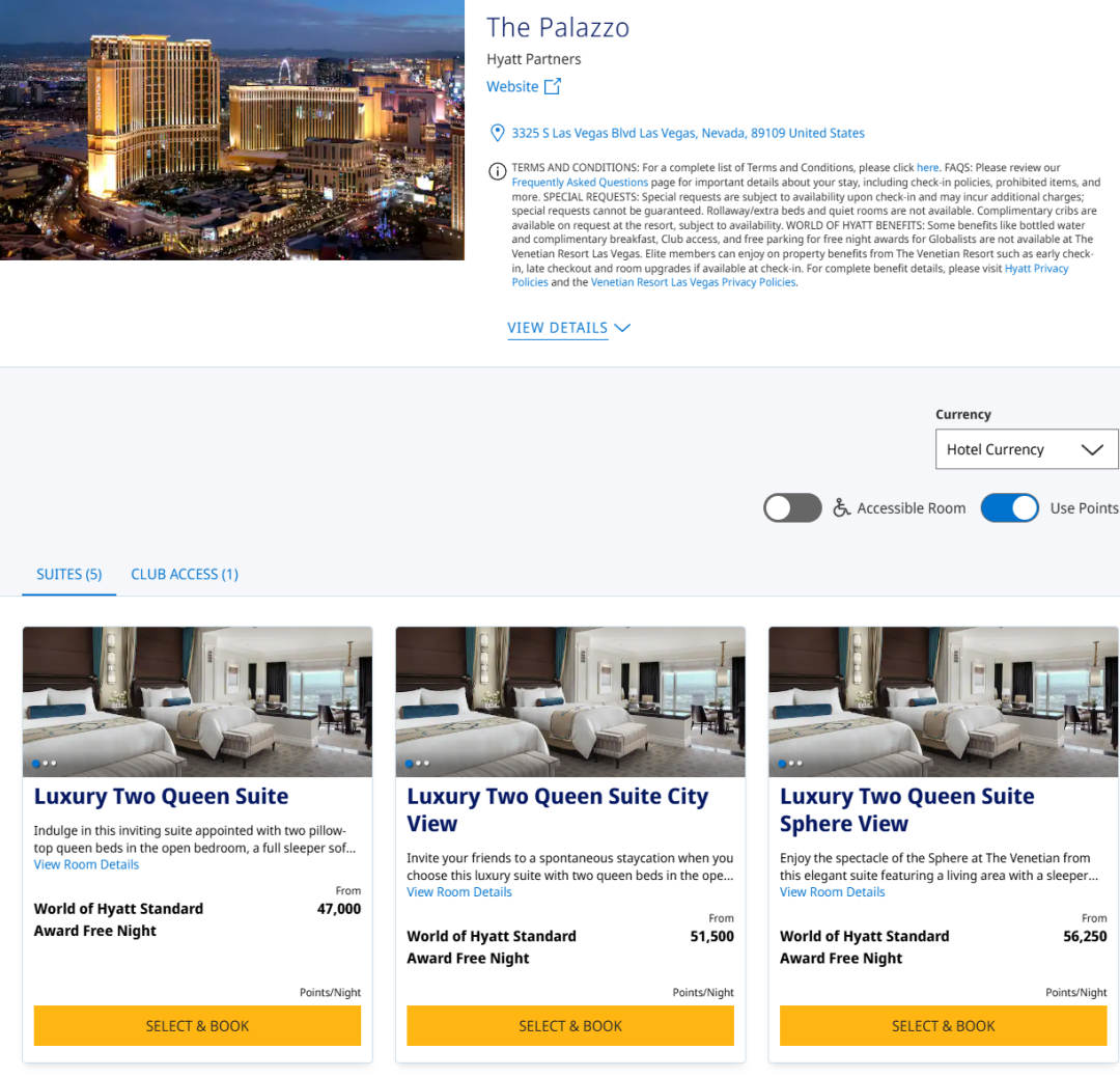 凯悦和威尼斯人全新合作火速上线,但是太让人失望了…… 4 凯悦全新合作火速上线,但是太让人失望了……