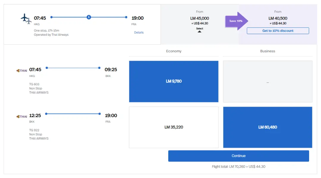 泰航将鱼子酱带到商务舱,有超低成本方式拿下哦,居然通过前几天看似大贬值的点数 4 又有航司将尊贵鱼子酱带到商务舱,有超低成本方式拿下哦,居然通过前几天看似大贬值的点数