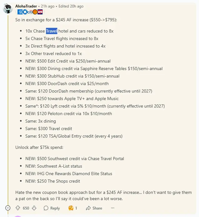 一代神卡Chase Sapphire Reserve可能要“温暖升级”,年费飙升至$795,还是不折不扣的Coupon Book…… 2 一代神卡Chase Sapphire Reserve可能要“温暖升级”,年费飙升至$795,还是不折不扣的Coupon Book……