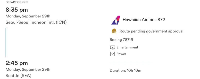 夏威夷航空西雅图 - 首尔新航线大规模放出商务舱里程票,还是带门套间,免费退改+最后低成本获取机会 6 夏威夷航空西雅图 - 首尔新航线大规模放出商务舱里程票,还是带门套间,免费退改+最后低成本获取机会