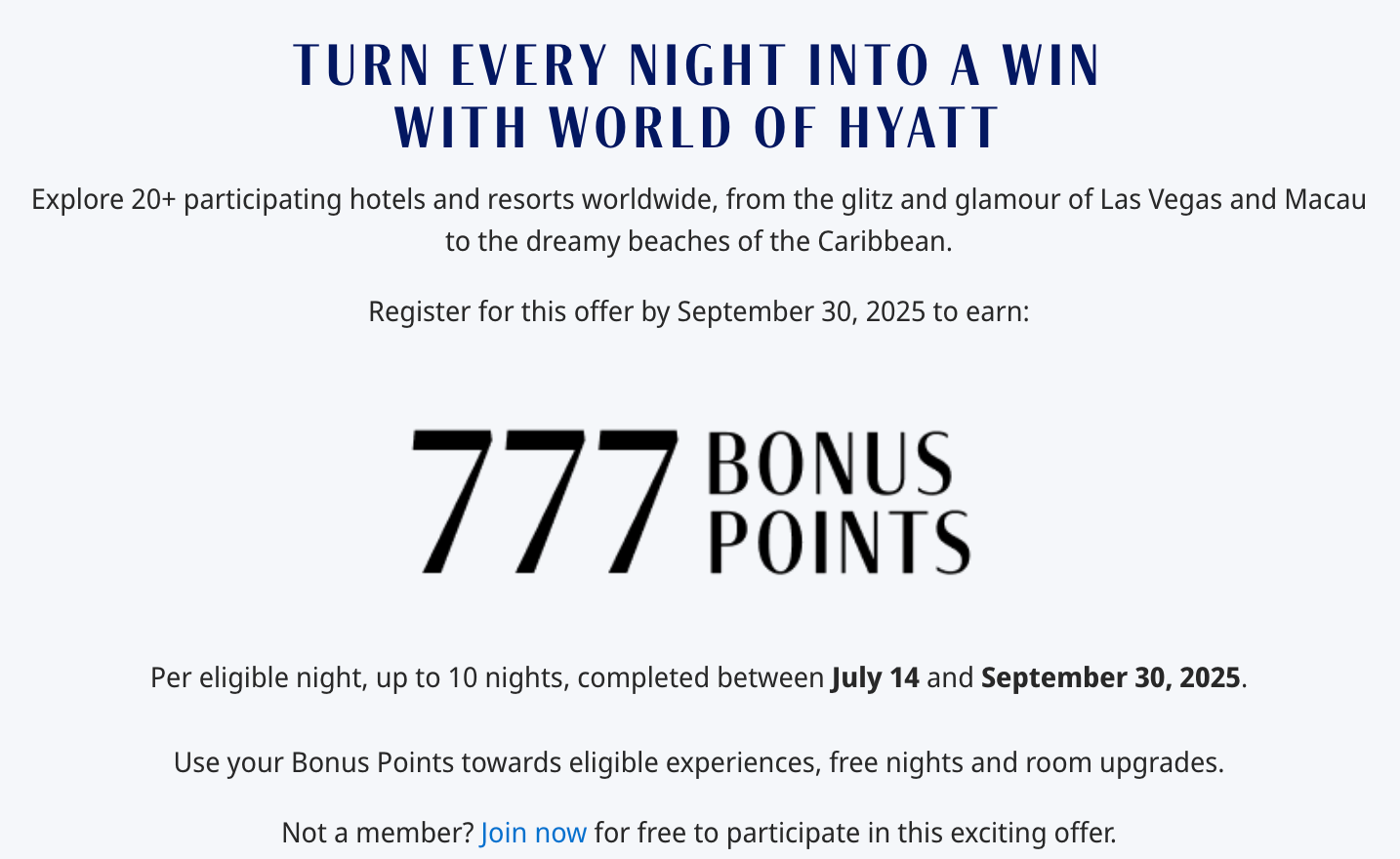 Hyatt 777 Bonus Points神促销又来了,轻松负成本完成环球客保级 1 Hyatt 777 Bonus Points神促销又来了,轻松负成本完成环球客保级