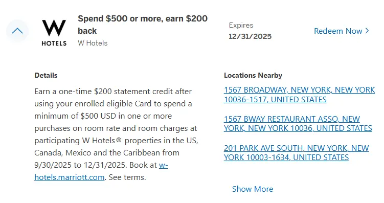 6折入住万豪6大顶级品牌神Amex Offer,还能叠加免费早餐、消费额度、房间升级等VIP福利 5 6折入住万豪6大顶级品牌神Amex Offer,还能叠加免费早餐、消费额度、房间升级等VIP福利