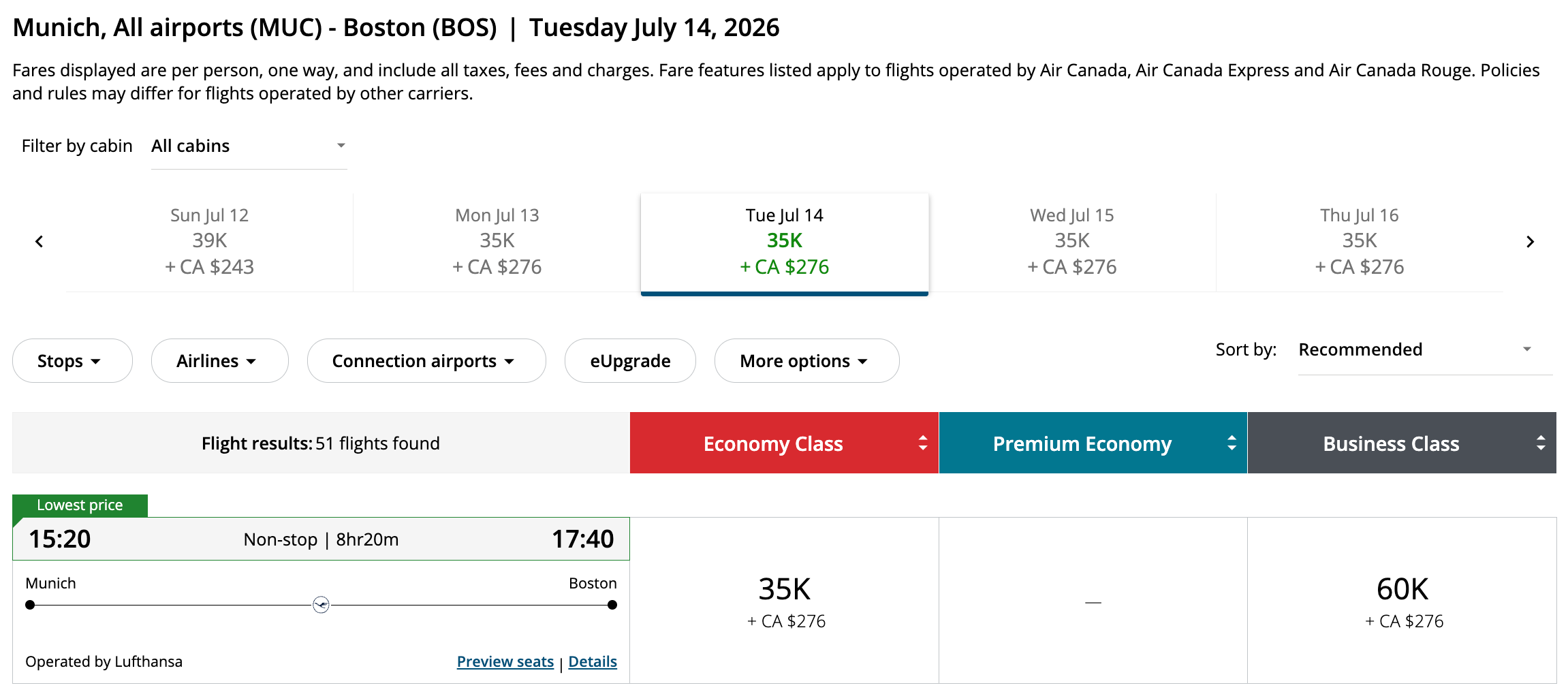 汉莎跨洋商务舱大放票，美东&美西全都有，大量班次9+票，新舱也能兑换！