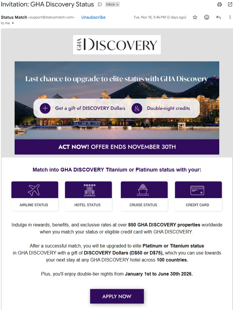 门槛低到离谱，连信用卡都能秒升最顶级钛金卡！GHA大放水匹配活动即将截止