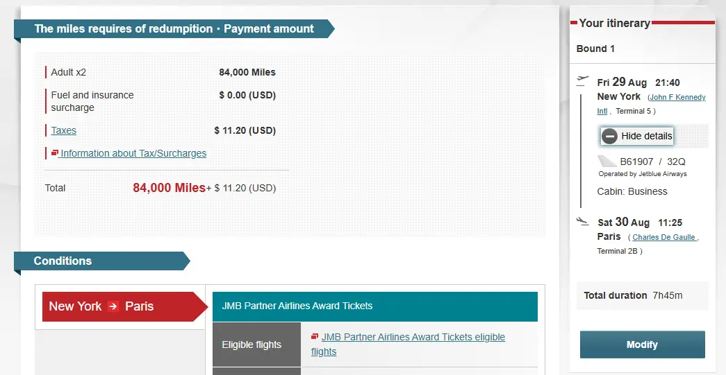 JAL和JetBlue合作不到一年就黄了：里程党坏消息来了，各种神级兑换要没了